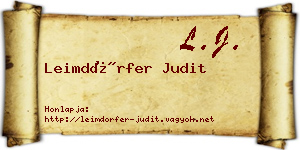 Leimdörfer Judit névjegykártya